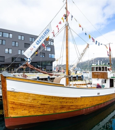 The boat Hermes II in Tromsø, Northern Norway