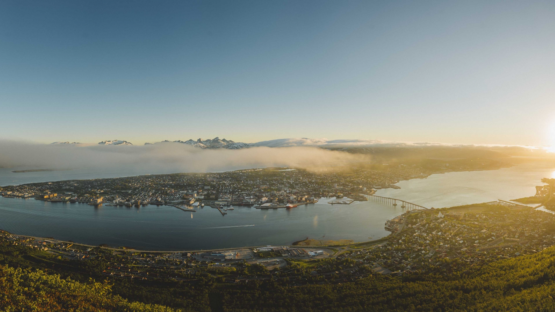 Panoramic view over Tromsø