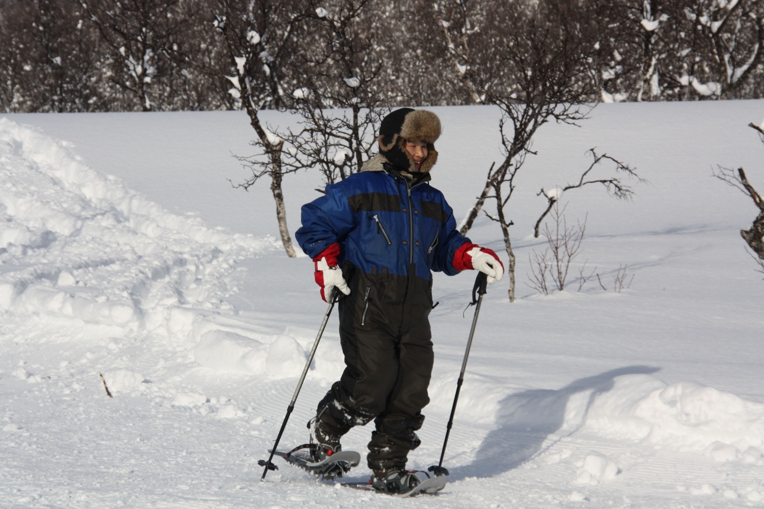 Snowshoes with guide