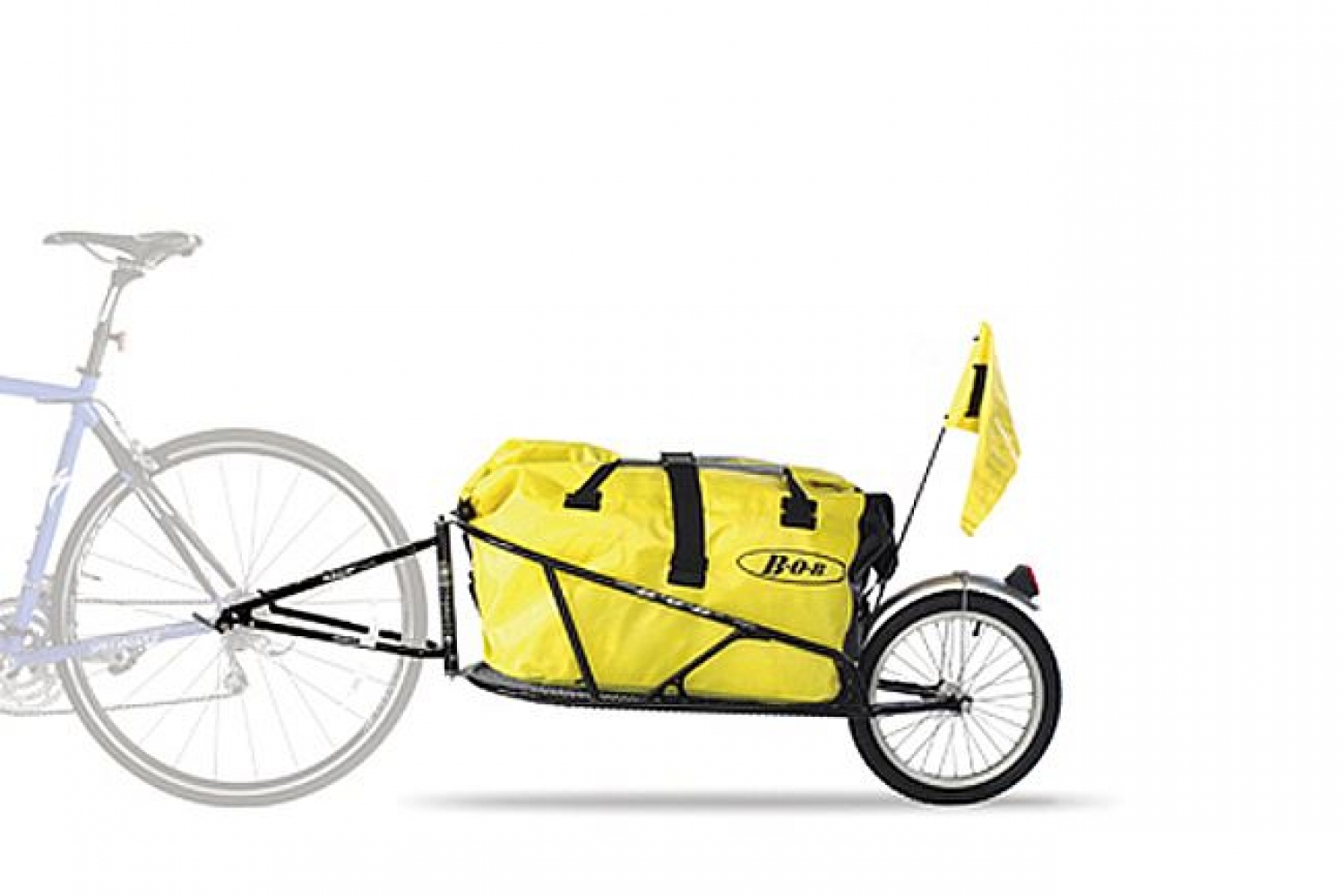 Various cargo and child bike trailers