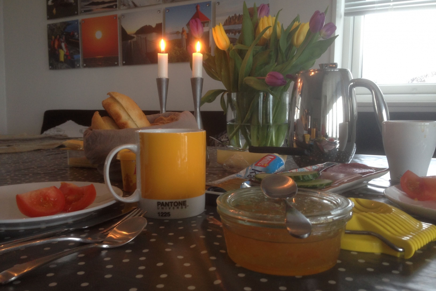 Breakfast and candles