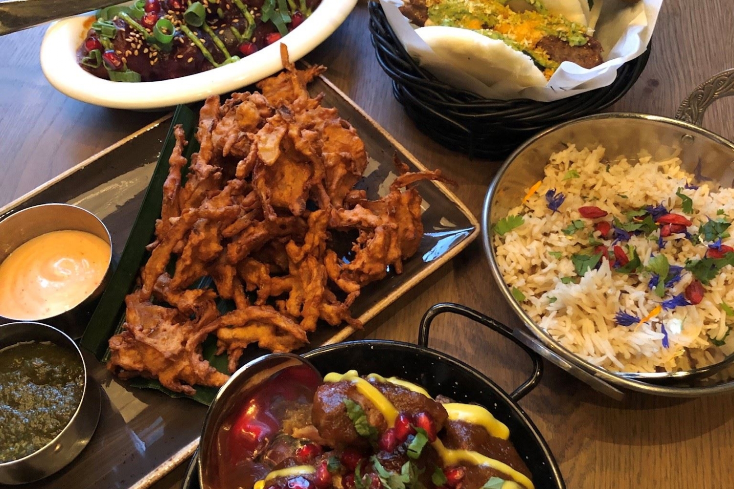 Various dishes served at Indie Restaurant