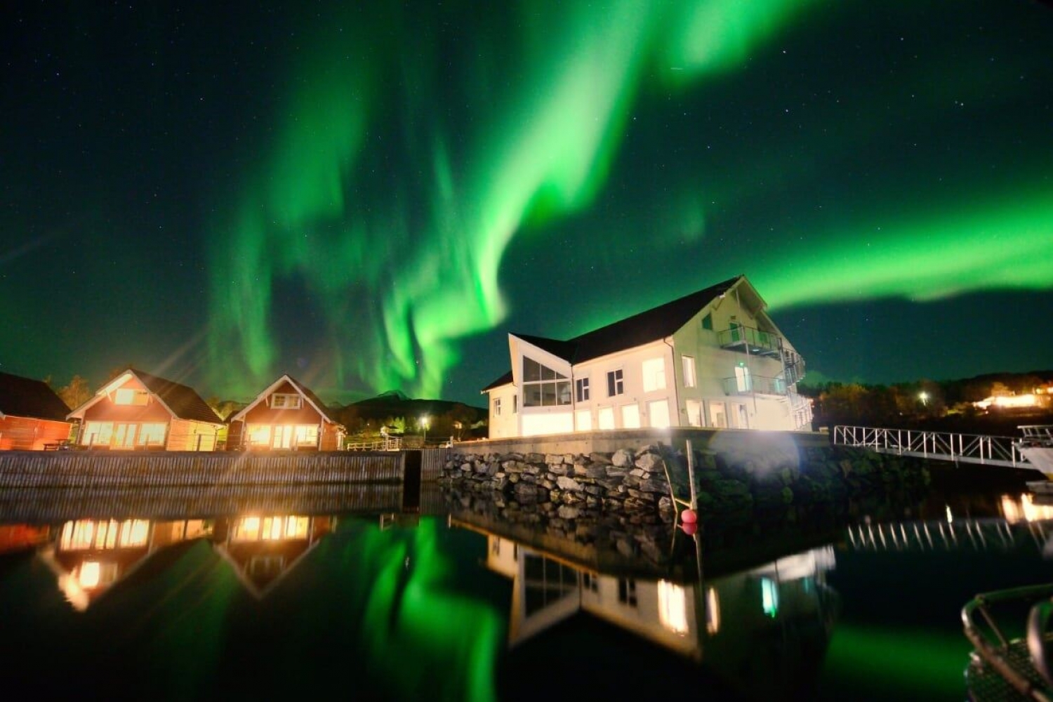 Northern Lights above Senja Fjordhotell