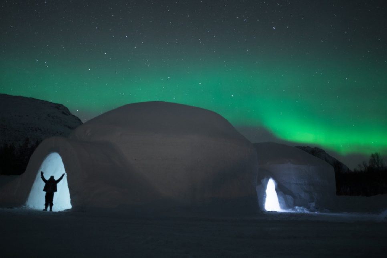 Ice Domes and Northern Lights