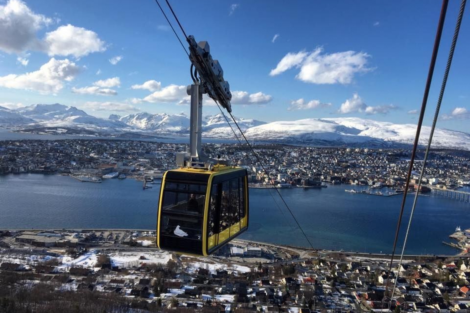 The Cable Car with Tromsø in the background