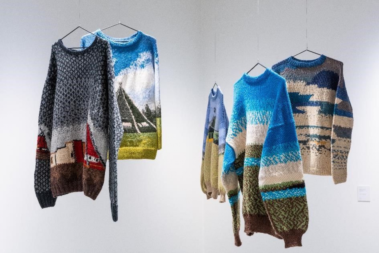 exhibition of nitted sweaters
