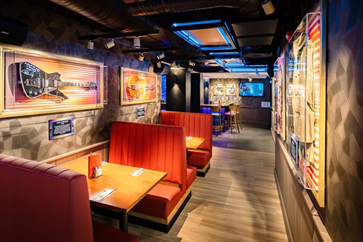 The inside of Hard Rock showing the seating arrangement